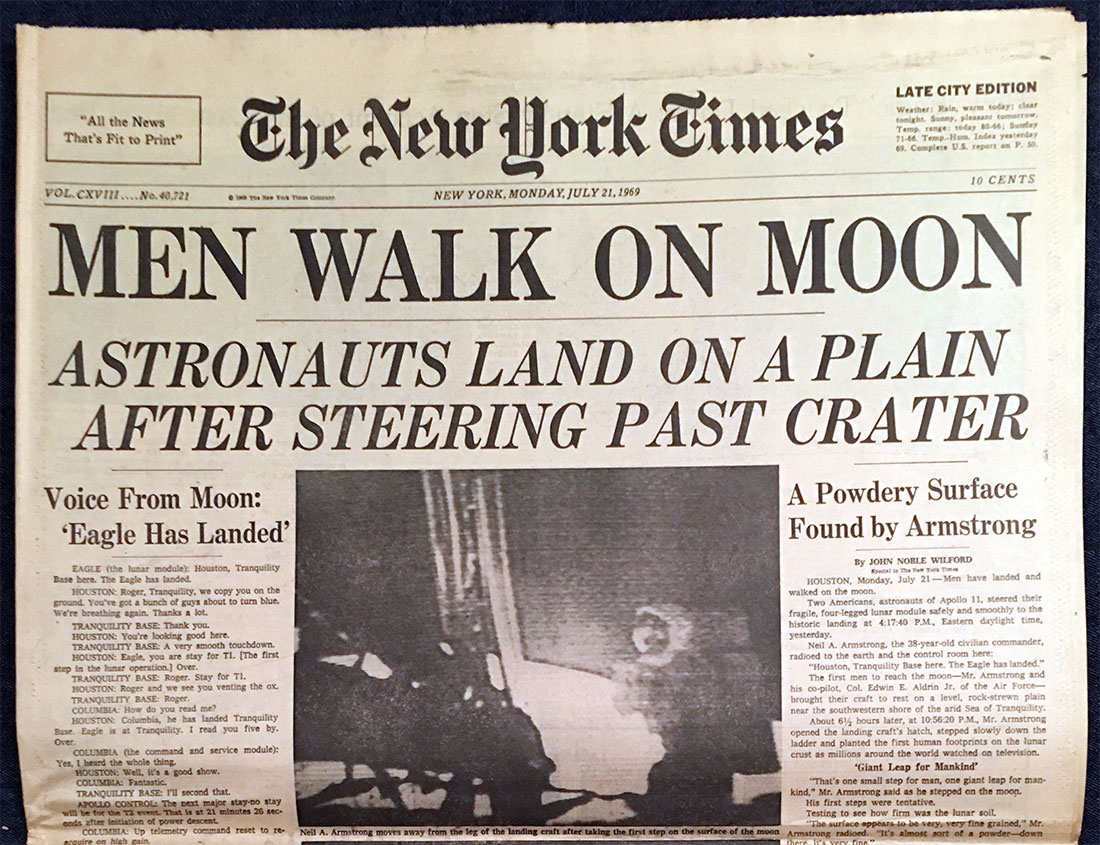 NYT on Moon Landing