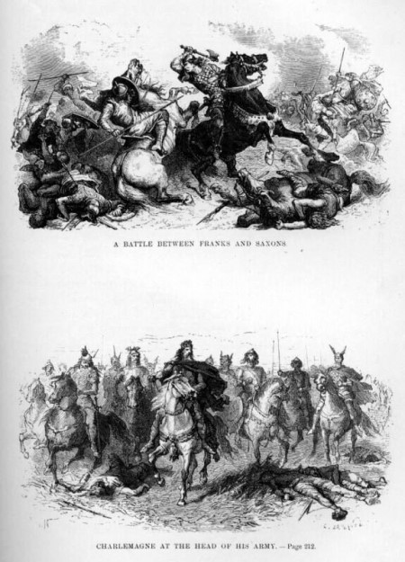 Charlemagne against Saxons