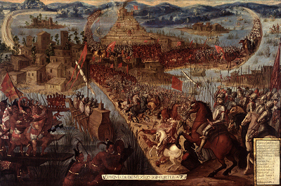 Cortés Assaults Tenochtitlan