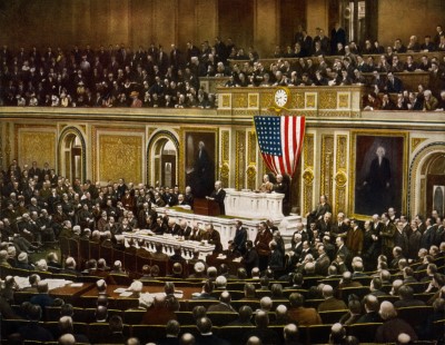 President Woodrow Wilson Asking Congress to Declare War on Germany, April 2,1917